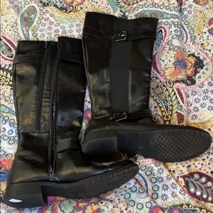 SIZE 10 Black Knee High Boots, Rain / Winter Boots